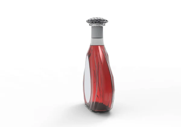 Parfümflasche Auf Weißem Hintergrund — Stockfoto