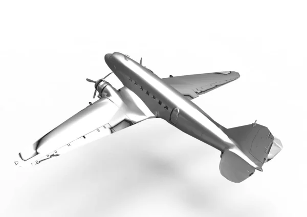 Flying Fighter Plane Isolado Fundo Branco — Fotografia de Stock
