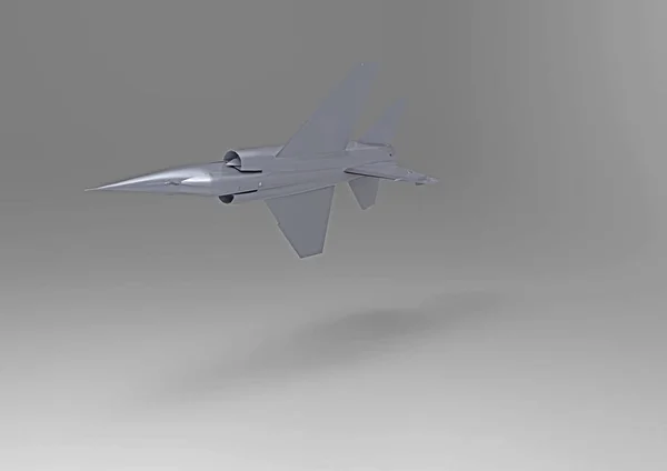 Fliegendes Kampfflugzeug Auf Weißem Hintergrund — Stockfoto