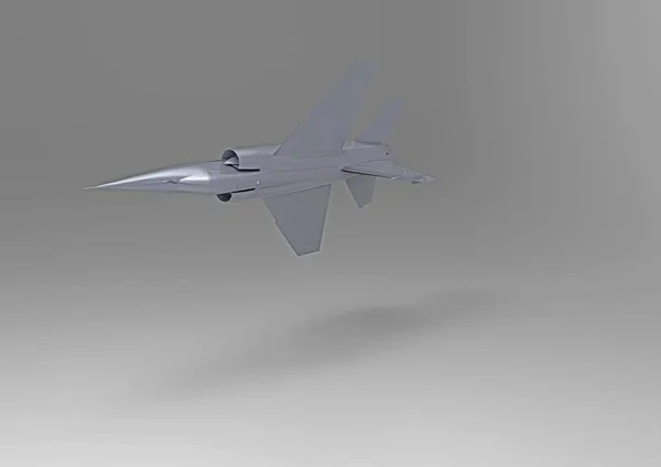 Flying Fighter Plane Белом Фоне — стоковое фото