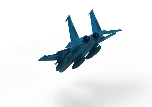 Flying Fighter Plane Белом Фоне — стоковое фото