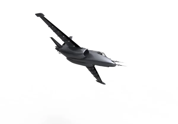 Uçan Avcı Uçağı Beyaz Bir Arka Plan Üzerinde Izole — Stok fotoğraf