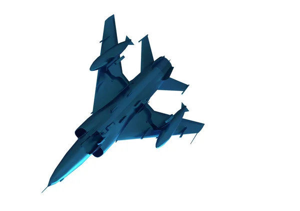 白い背景の上の戦闘機の飛行 — ストック写真