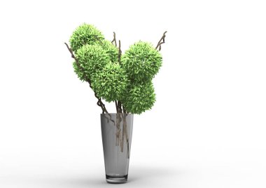 vazo ve top çiçekler