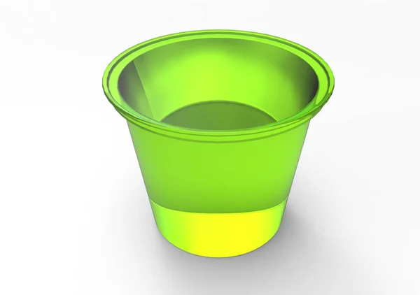 Pojemnik Tworzywa Sztucznego Jogurt Kolor — Zdjęcie stockowe
