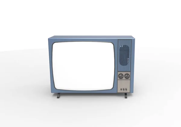 Retro Velho Portátil Televisão Anos Frente Gradiente Amarelo Fundo — Fotografia de Stock