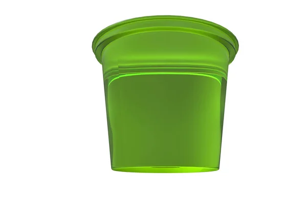 Renk Plastik Yoğurt Kabı — Stok fotoğraf