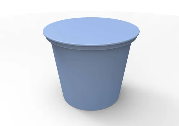 Colore Contenitore Plastica Yogurt — Foto Stock