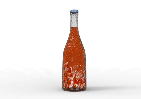 Wine Bottle Isolated White Background — Stock Photo, Image