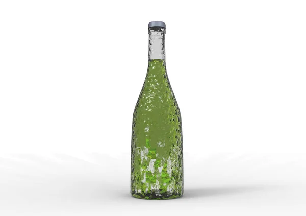 Wine Bottle Isolated White Background — Stock Photo, Image