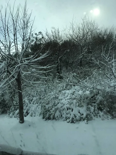 All Aperto Neve Isolare Sfondo — Foto Stock