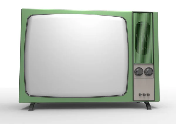 Retro Vecchio Televisore Portatile Anni Gradiente Anteriore Sfondo Giallo — Foto Stock