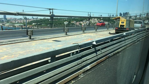 Tło Izolat Prace Budowlane Bridge — Zdjęcie stockowe