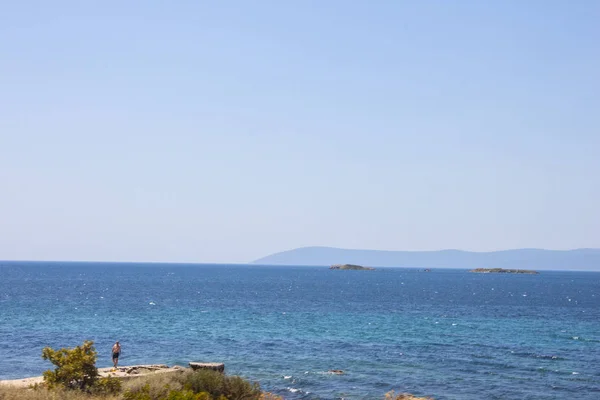 Blick Auf Strand Isoliert Hintergrund — Stockfoto