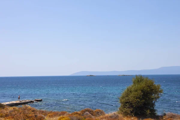 Blick Auf Strand Isoliert Hintergrund — Stockfoto