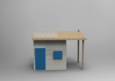 ev maket 3d ayrı tut moduyla arka plan