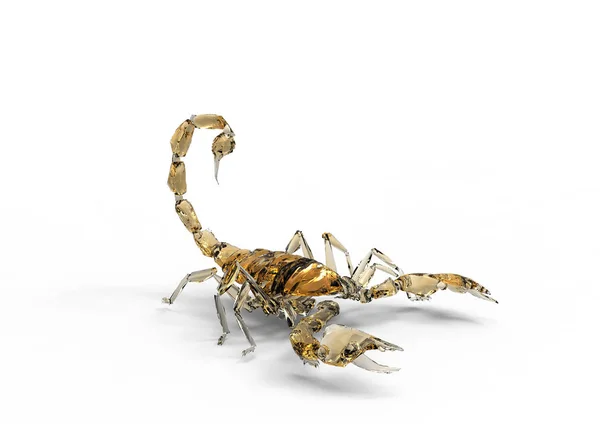 Scorpion Izolat Tło — Zdjęcie stockowe