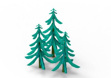 yeşil yapraklı ağaç izole arka plan