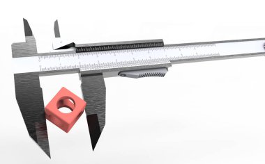 Beyaz arka plan üzerinde izole gömme gauger