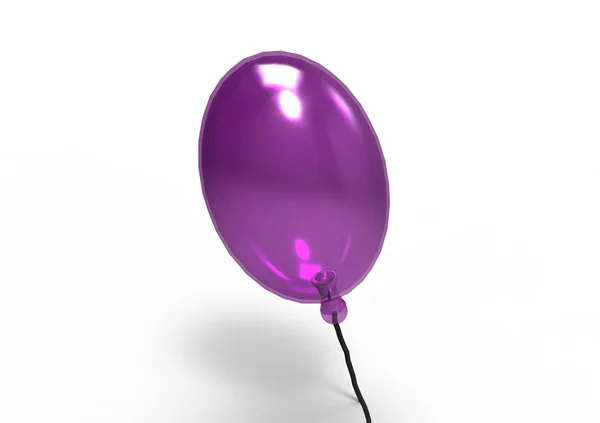 Färgglad Ballong Isolera Bakgrund — Stockfoto