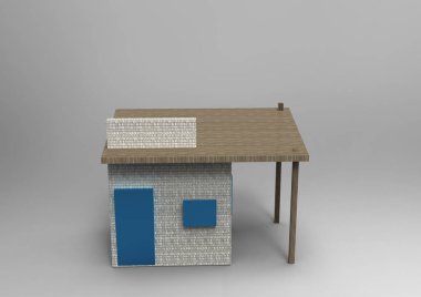 ev maket 3d ayrı tut moduyla arka plan
