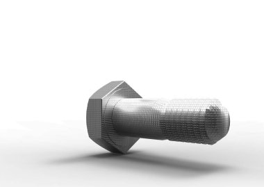 cıvata ve somun beyaz arka plan ile