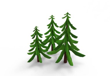 yeşil yapraklı ağaç izole arka plan