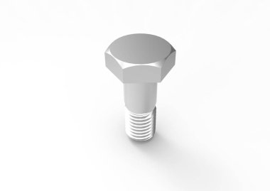 cıvata ve somun beyaz arka plan ile