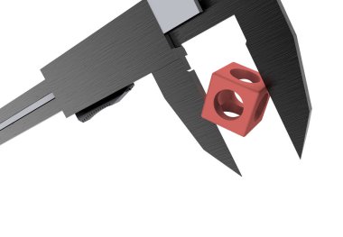 Beyaz arka plan üzerinde izole gömme gauger