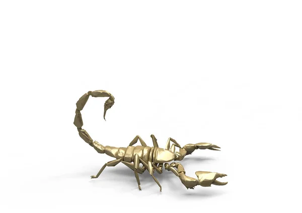 Scorpion Isoleren Achtergrond — Stockfoto