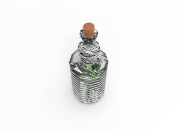 şişe 3d ayrı tut moduyla arka plan