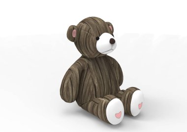 oyuncak ayı 3d ayrı tut moduyla arka plan