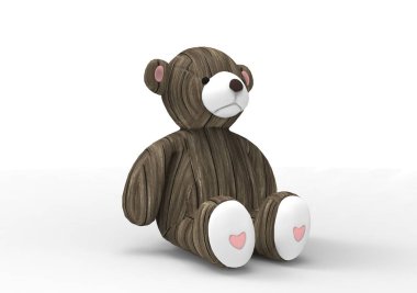 oyuncak ayı 3d ayrı tut moduyla arka plan