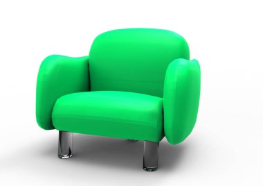 kırmızı deri koltuk üzerinde beyaz izole.