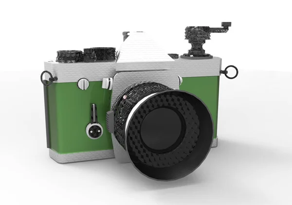 Uma Câmera Isolada Fundo Branco — Fotografia de Stock