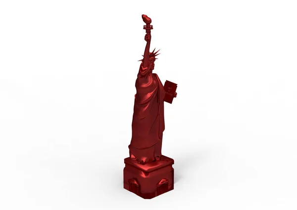 Statue Der Freiheit Isolieren Hintergrund — Stockfoto