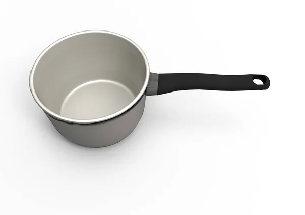 Keuken Dragen Met Chrome Deksel Pot — Stockfoto