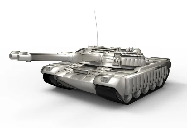 Battle Tank Isolera Bakgrund — Stockfoto