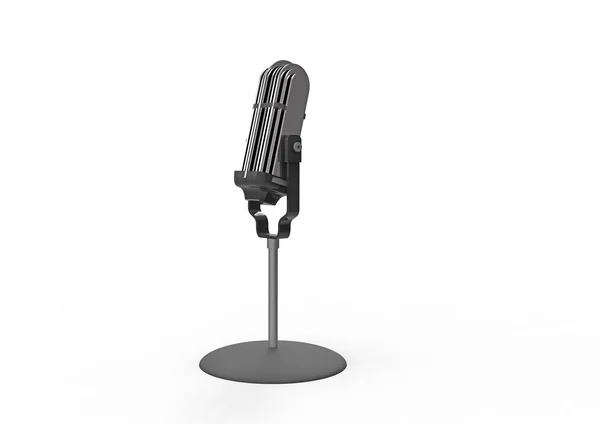 Mikrofon Izolat Tło — Zdjęcie stockowe