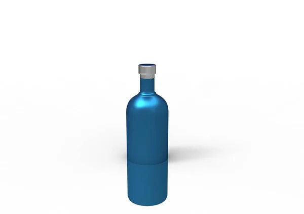 Fles Isoleren Achtergrond — Stockfoto