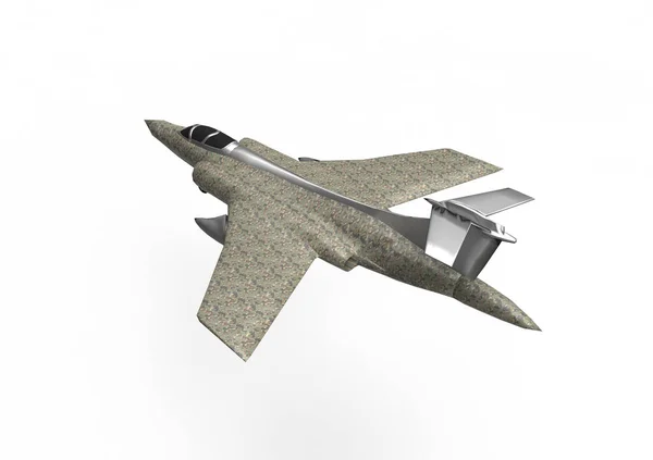 Flygande Fighter Plan Vit — Stockfoto
