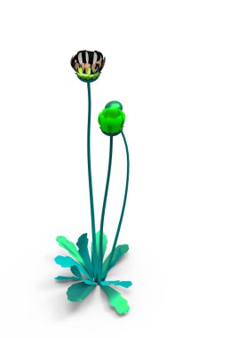 vazo çiçekleri 3d ayrı tut moduyla arka plan