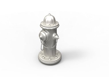 illüstrasyon izole beyaz zemin üzerine kırmızı yangın musluğu