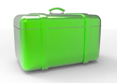 Beyaz arka plan üzerinde izole seyahat için bavul