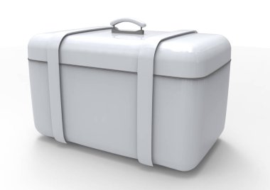 Beyaz arka plan üzerinde izole seyahat için bavul