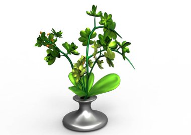 vazo çiçekleri 3d ayrı tut moduyla arka plan