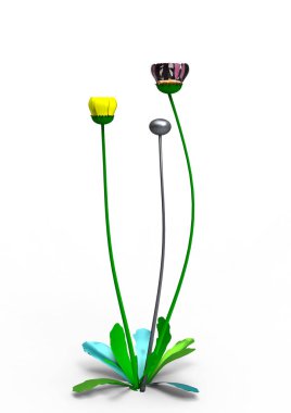 vazo çiçekleri 3d ayrı tut moduyla arka plan