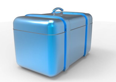 Beyaz arka plan üzerinde izole seyahat için bavul