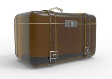 Beyaz arka plan üzerinde izole seyahat için bavul