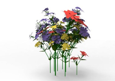 vazo çiçekleri 3d ayrı tut moduyla arka plan